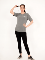 Seamless Dry-Fit Shirt - Light Grey - GYMRUN Activewear