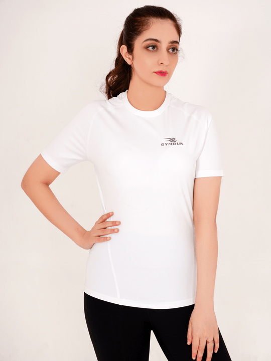 Seamless Dry-Fit Shirt - White - GYMRUN Activewear